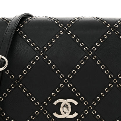 Chanel Calfskin Coco Eyelets Small Flap Bag Black 8 of 11