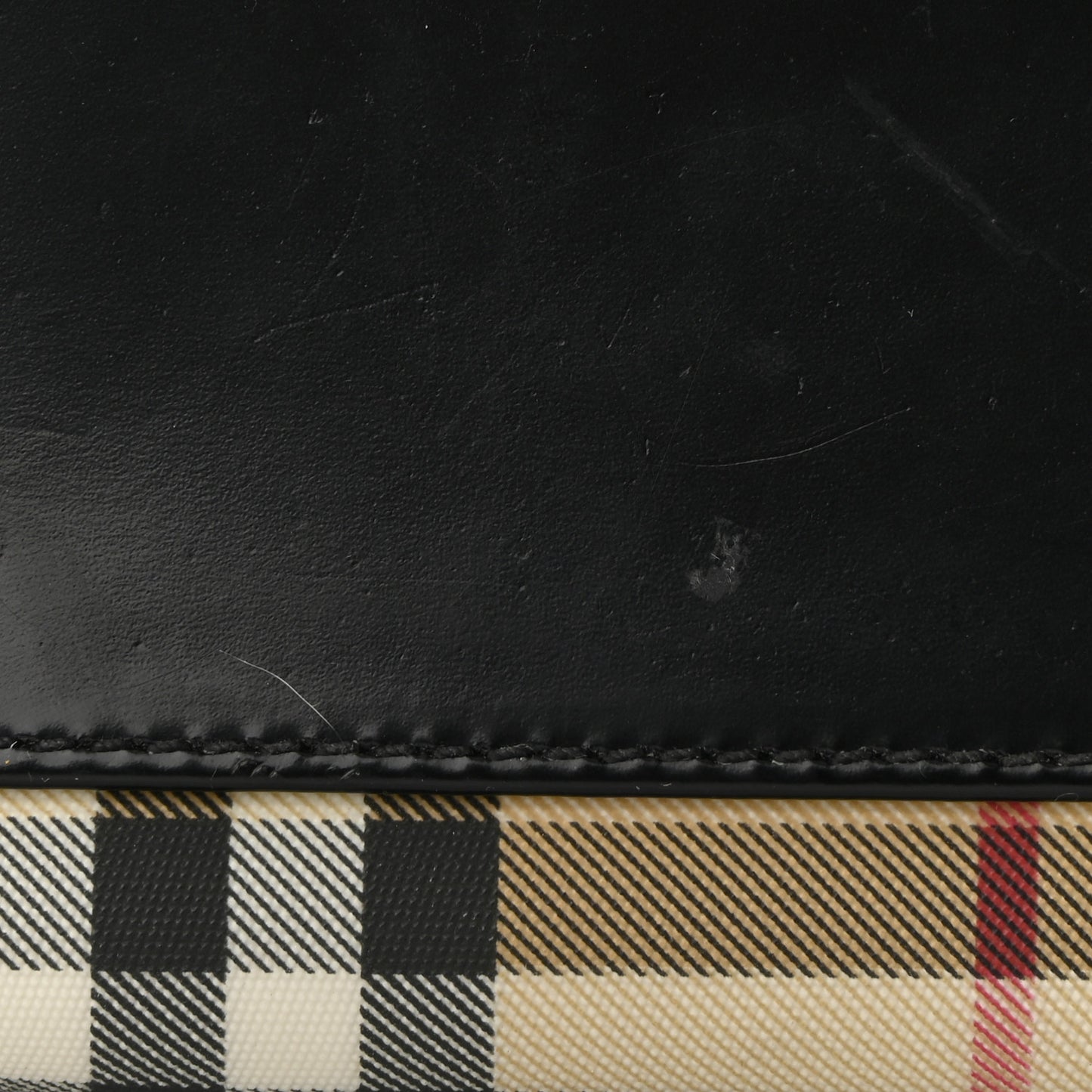 House Check Small Tote Black