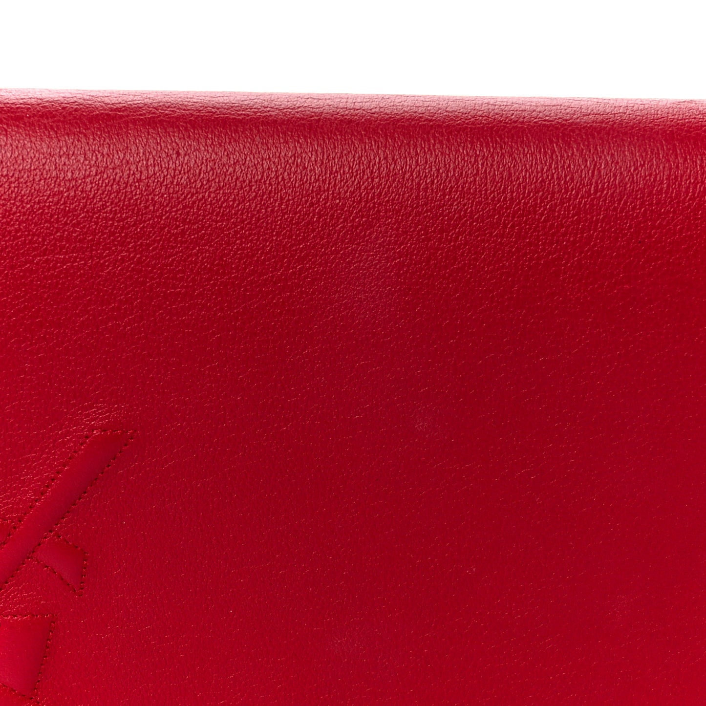 Calfskin Monogram Large Belle De Jour Clutch Red
