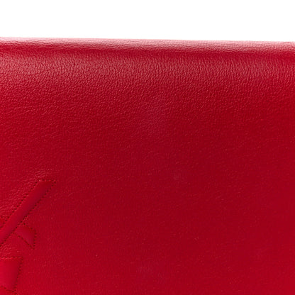 Saint Laurent Calfskin Monogram Large Belle De Jour Clutch Red 12 of 12