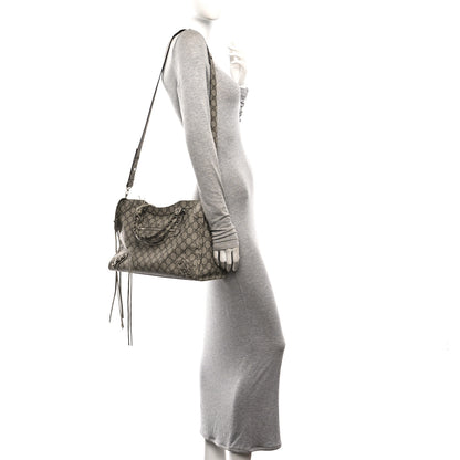 Balenciaga X GUCCI GG Supreme Monogram Neo Classic Silver Hardware City Beige Ebony 2 of 10
