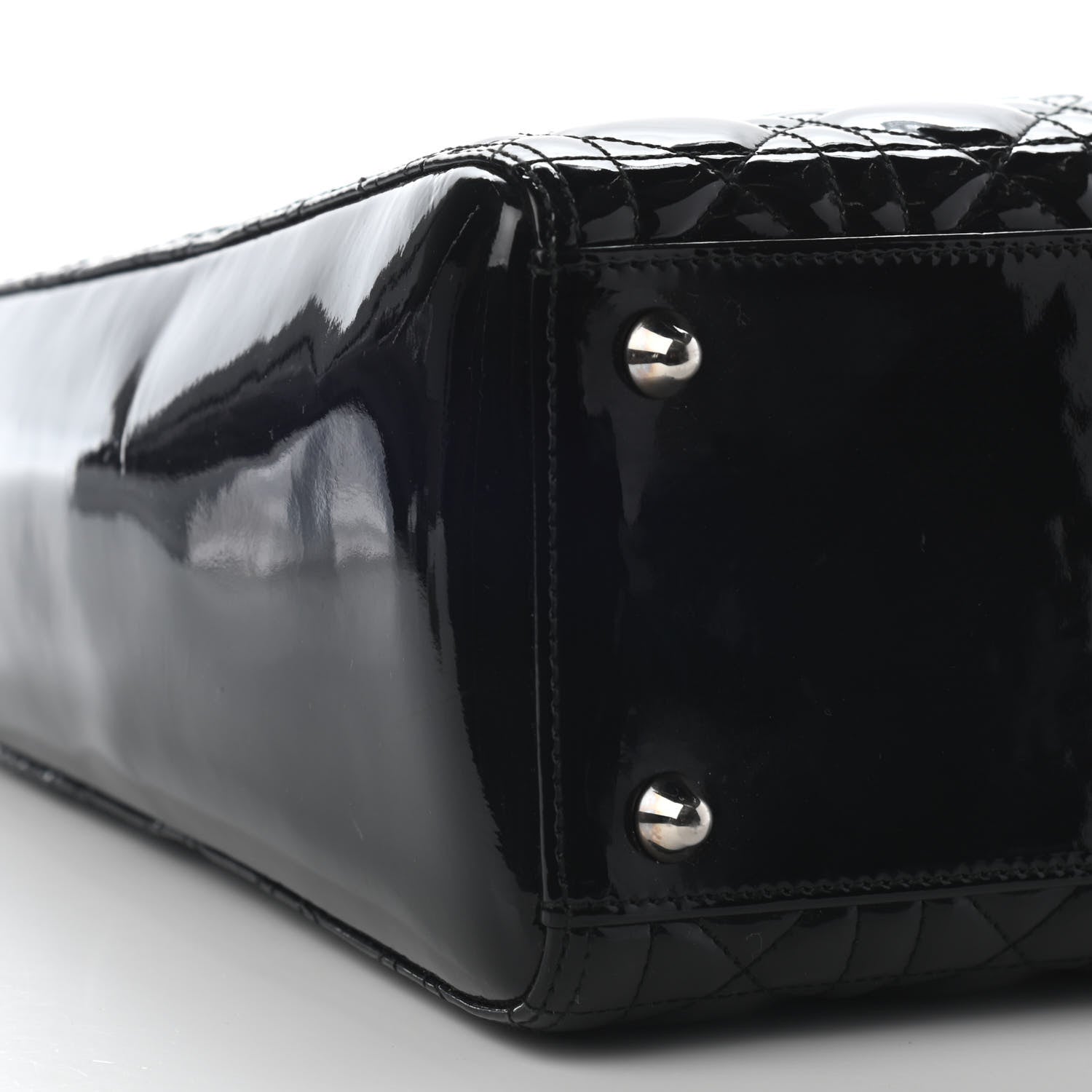 Christian Dior Patent Cannage Large Lady Dior Black 8 of 9