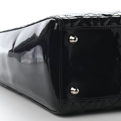 Christian Dior Patent Cannage Large Lady Dior Black 8 of 9