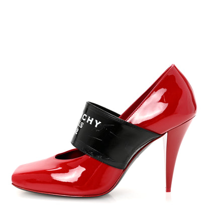 Givenchy Patent Calfskin Square Pump 36 Deep Red 1 of 10