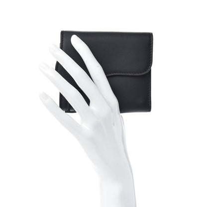 Christian Dior Ultra Matte Calfskin Saddle Lotus Wallet Black 2 of 6