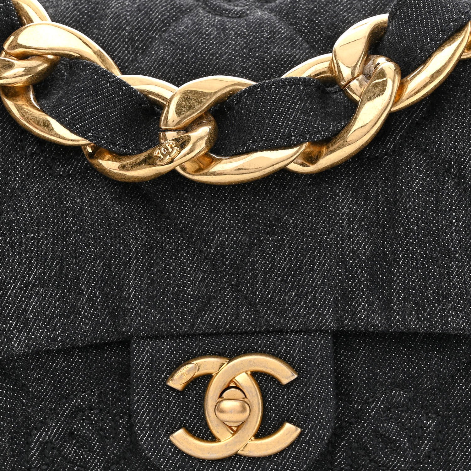 Chanel Denim Quilted Medium Funky Town Flap Black 8 of 10
