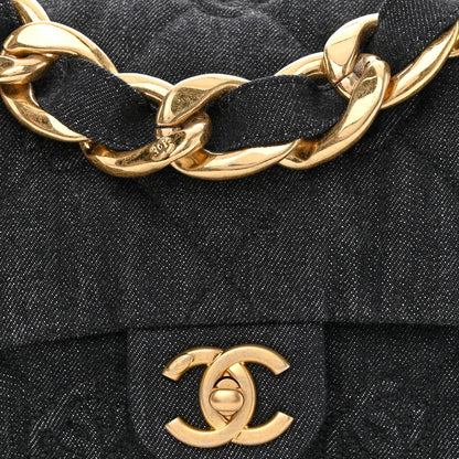 Chanel Denim Quilted Medium Funky Town Flap Black 8 of 10
