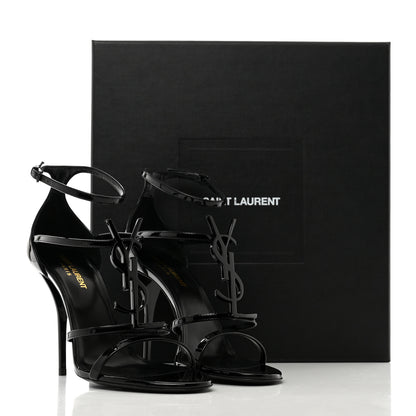 Saint Laurent Patent Cassandra 100 Sandals 39 Black 8 of 9