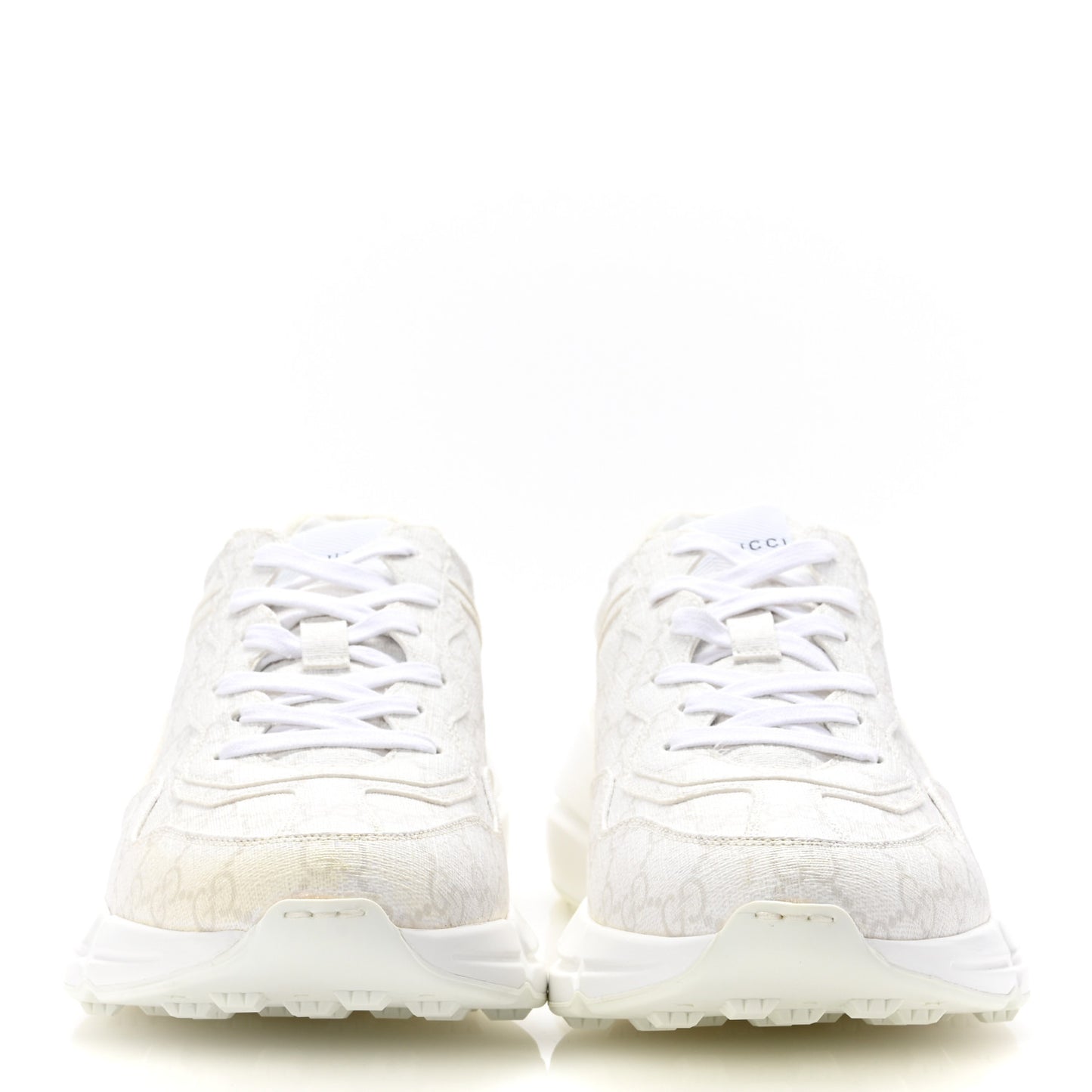 GG Supreme Monogram Mens Rhyton Sneakers 9 White