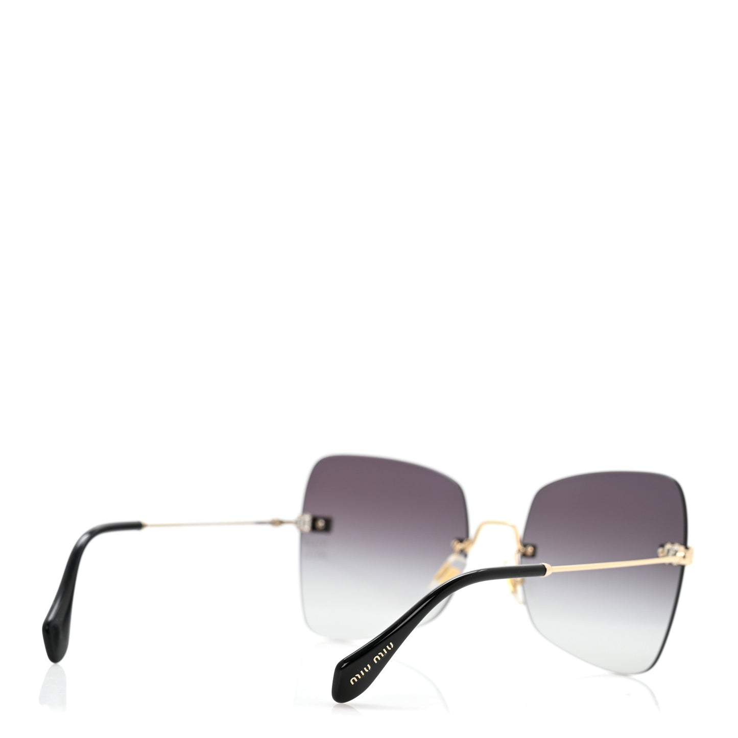 Metal Crystal Sunglasses SMU50W Black Gold