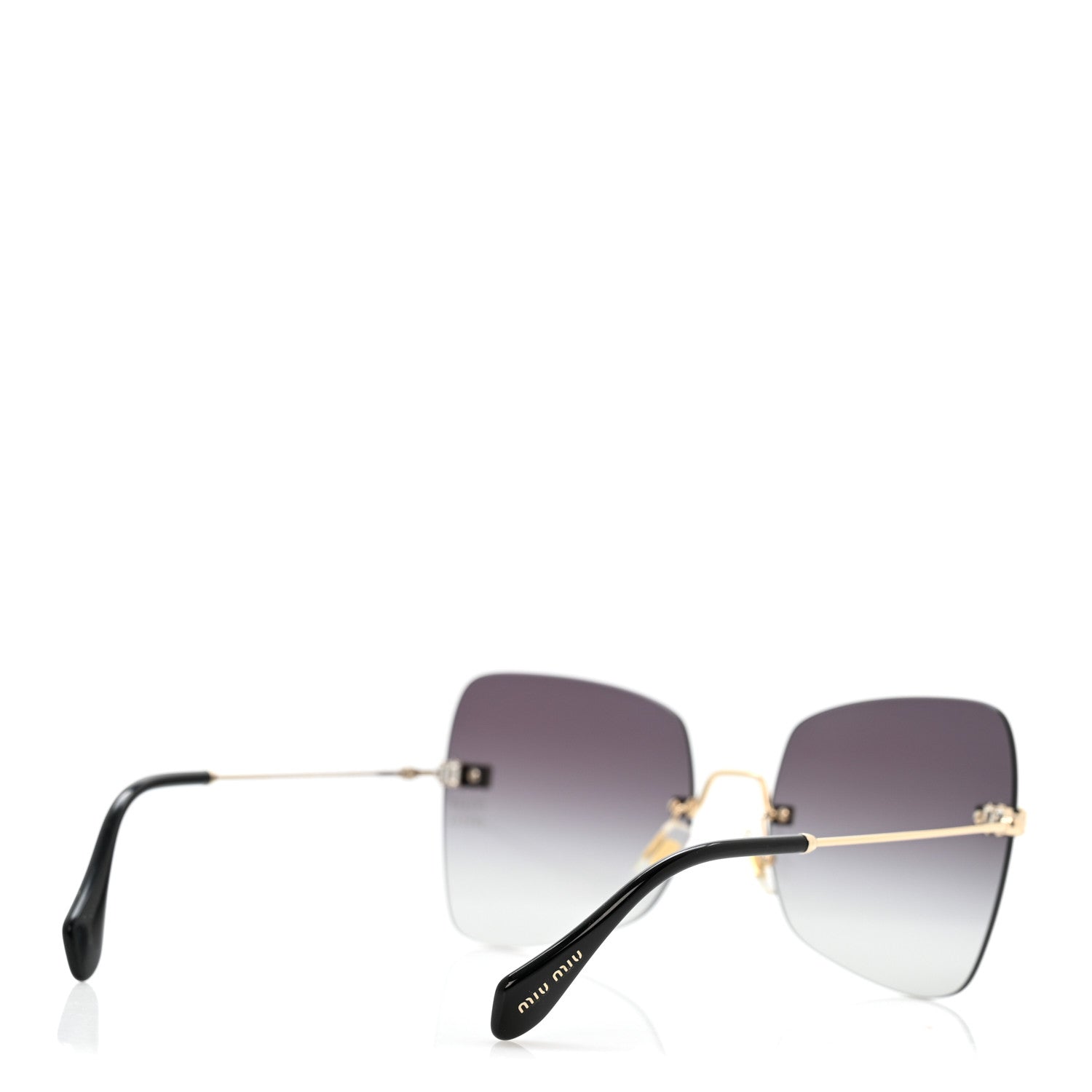 Miu Miu Metal Crystal Sunglasses SMU50W Black Gold 4 of 10