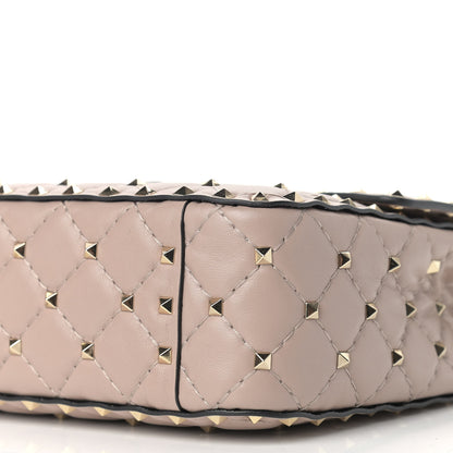 Valentino Garavani Lambskin Medium Rockstud Spike Shoulder Bag Poudre 8 of 8