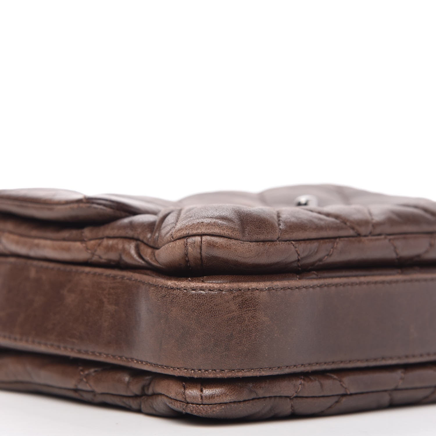 Chanel Lambskin Quilted Mini Chanel 3 Flap Brown 6 of 10