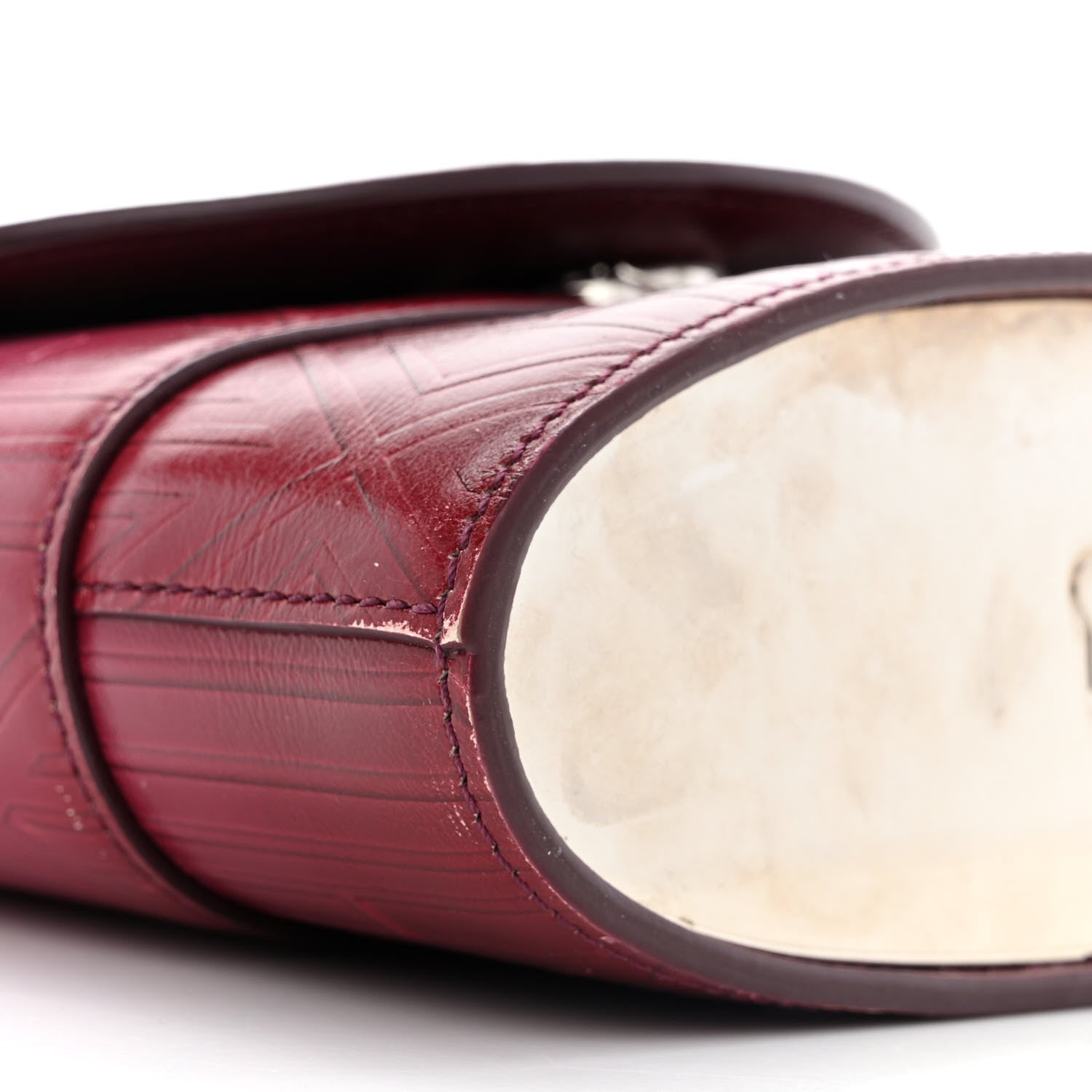 Chloe Calfskin Embossed Small Aby Lock Brown Purple 11 of 13