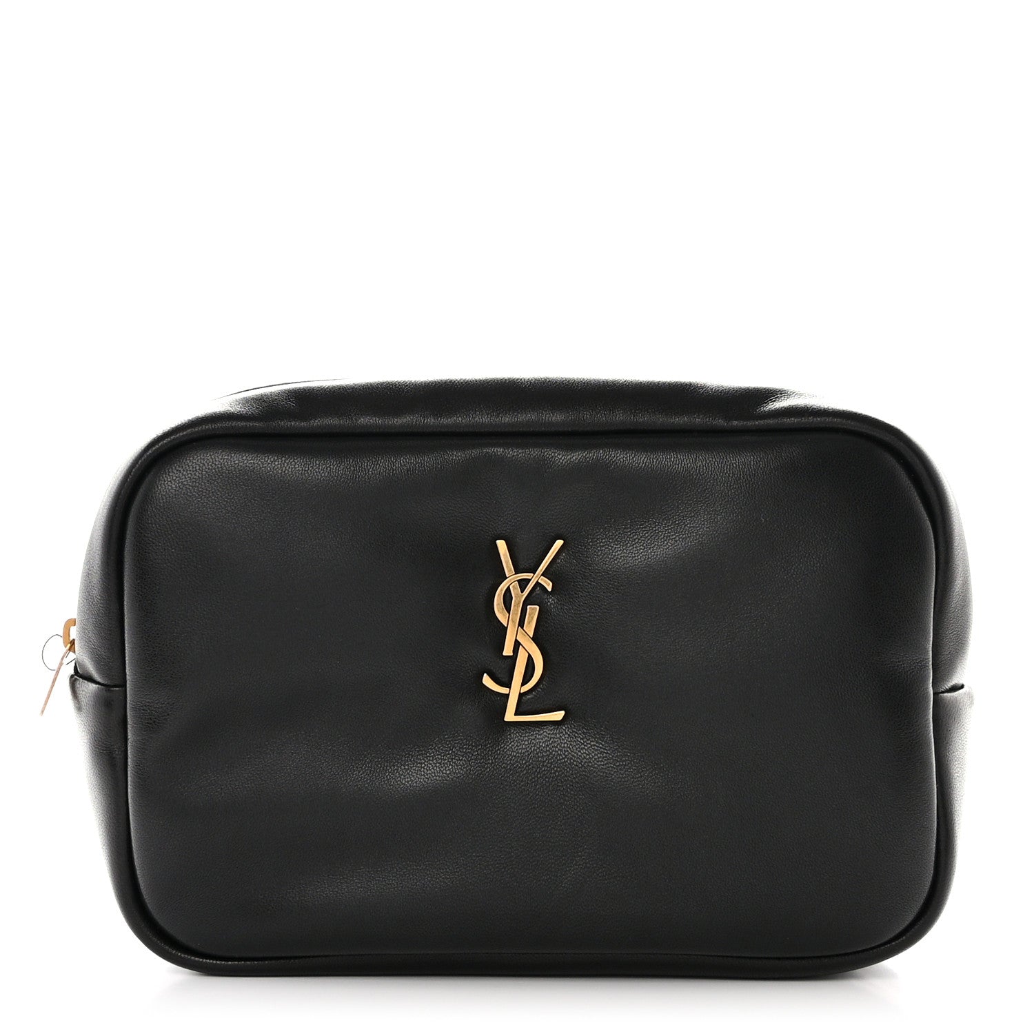 Saint Laurent Lambskin Calypso Cosmetic Case Black 1 of 8