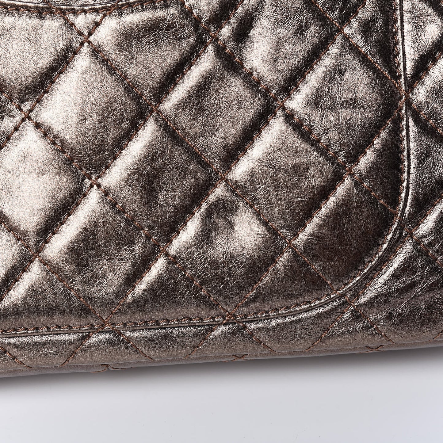Metallic Aged Calfskin Quilted 2.55 Reissue 227 Flap Bronze