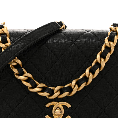 Chanel Caviar Quilted Small Fashion Therapy Flap Bag Black 8 of 11