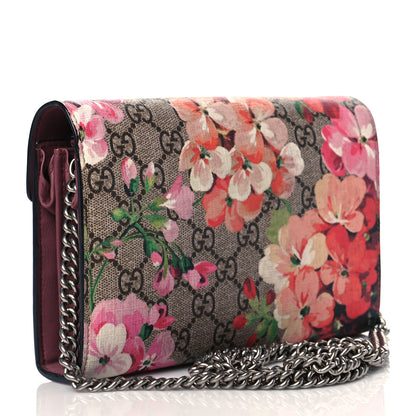 Gucci GG Supreme Monogram Blooms Mini Dionysus Chain Wallet Beige Multicolor Dry Rose 3 of 11
