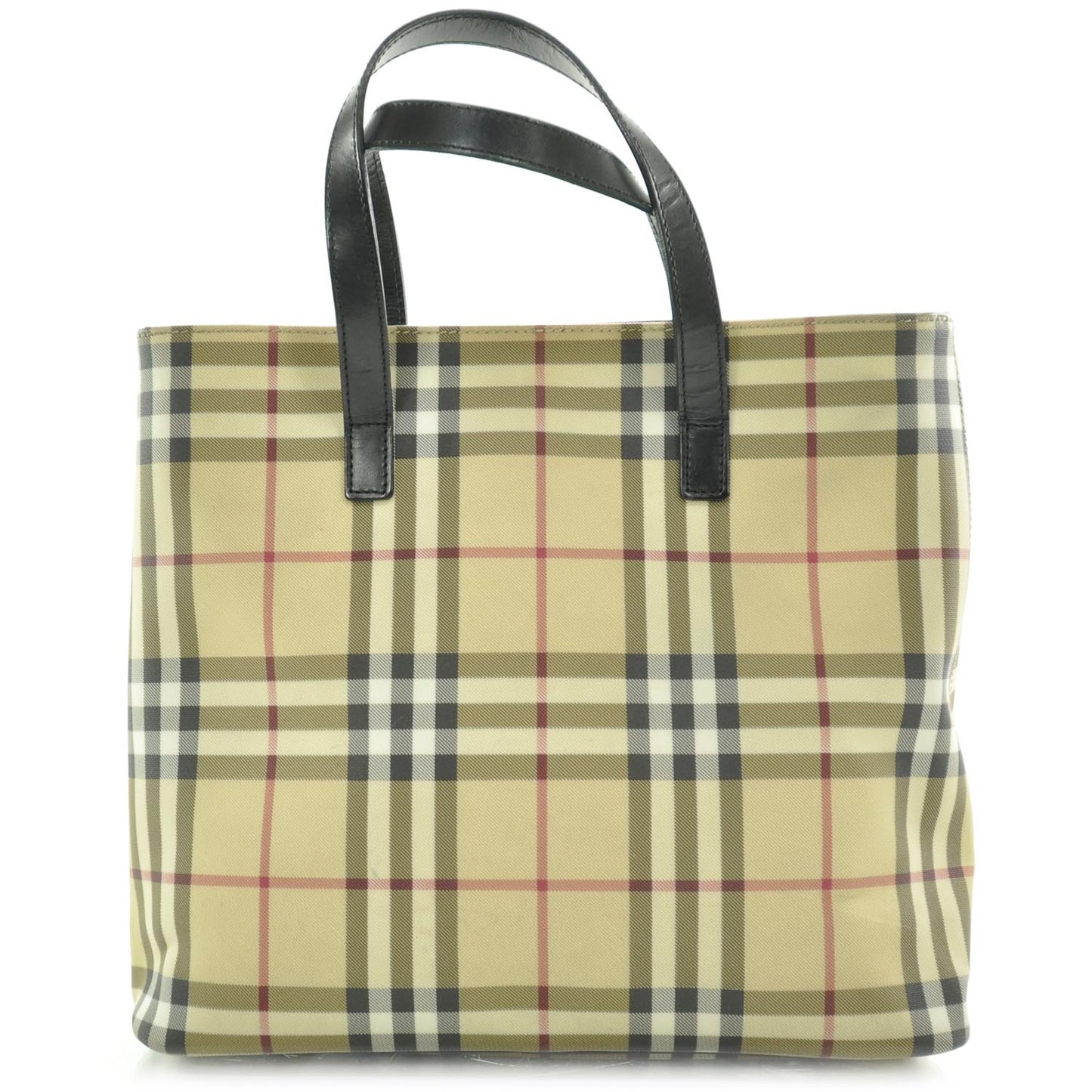 House Check Tote Black