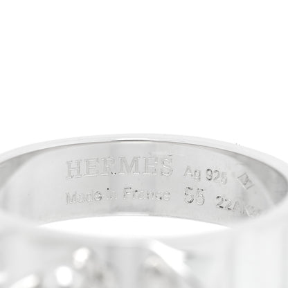 Hermes Sterling Silver PM Collier De Chien Ring 55 7.25 4 of 5