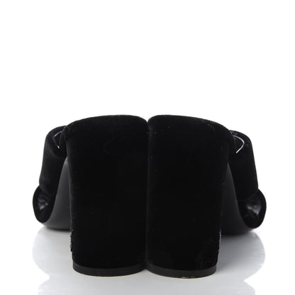 Saint Laurent Velvet LouLou 95 Mules 37 Black 6 of 9