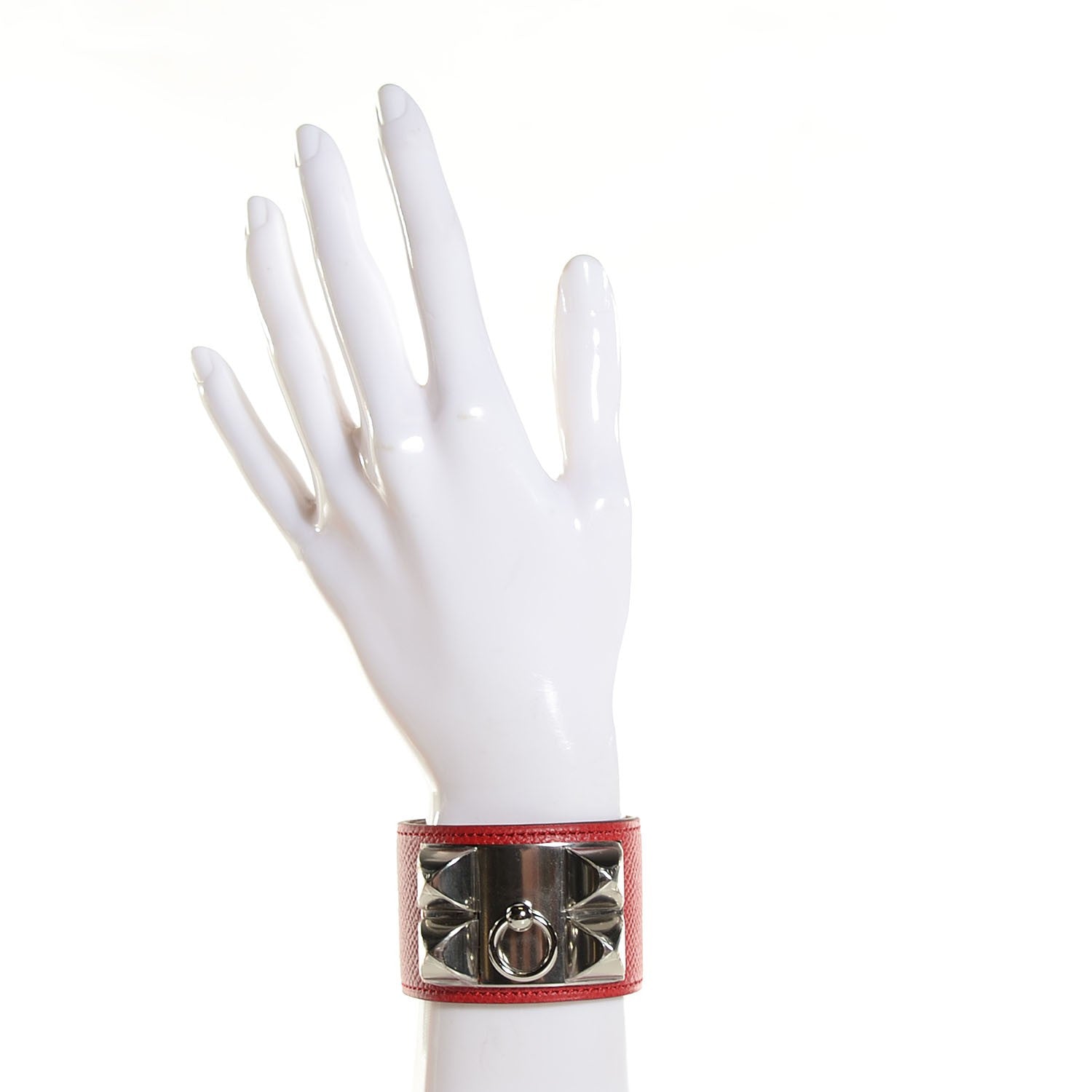Hermes Epsom Collier De Chien CDC Bracelet S Rouge Casaque 2 of 6