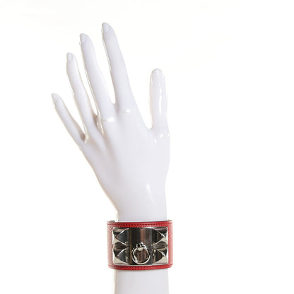 Hermes Epsom Collier De Chien CDC Bracelet S Rouge Casaque 2 of 6