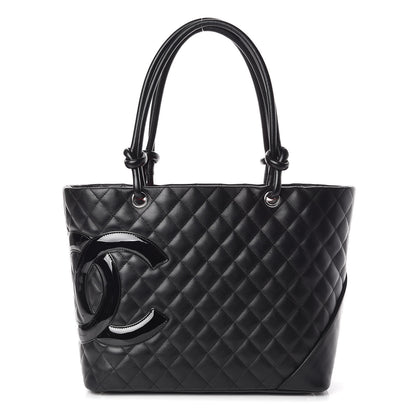 Chanel Calfskin Quilted Large Cambon Tote Black 1 of 12
