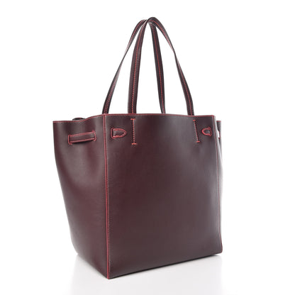 Celine Smooth Calfskin Medium Belt Cabas Phantom Burgundy Pink 3 of 9
