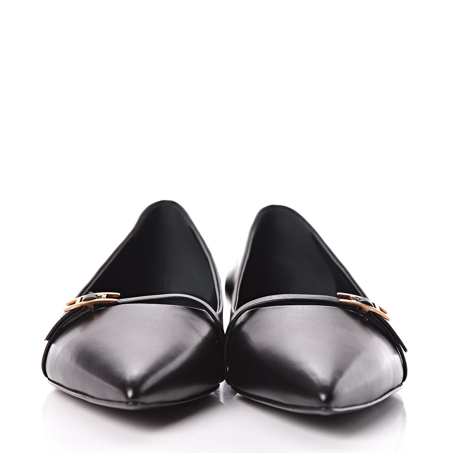 Hermes Calfskin Laura Ballerina Flats 39 Black 2 of 8