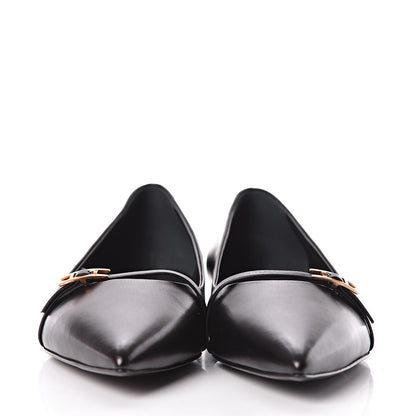 Hermes Calfskin Laura Ballerina Flats 39 Black 2 of 8