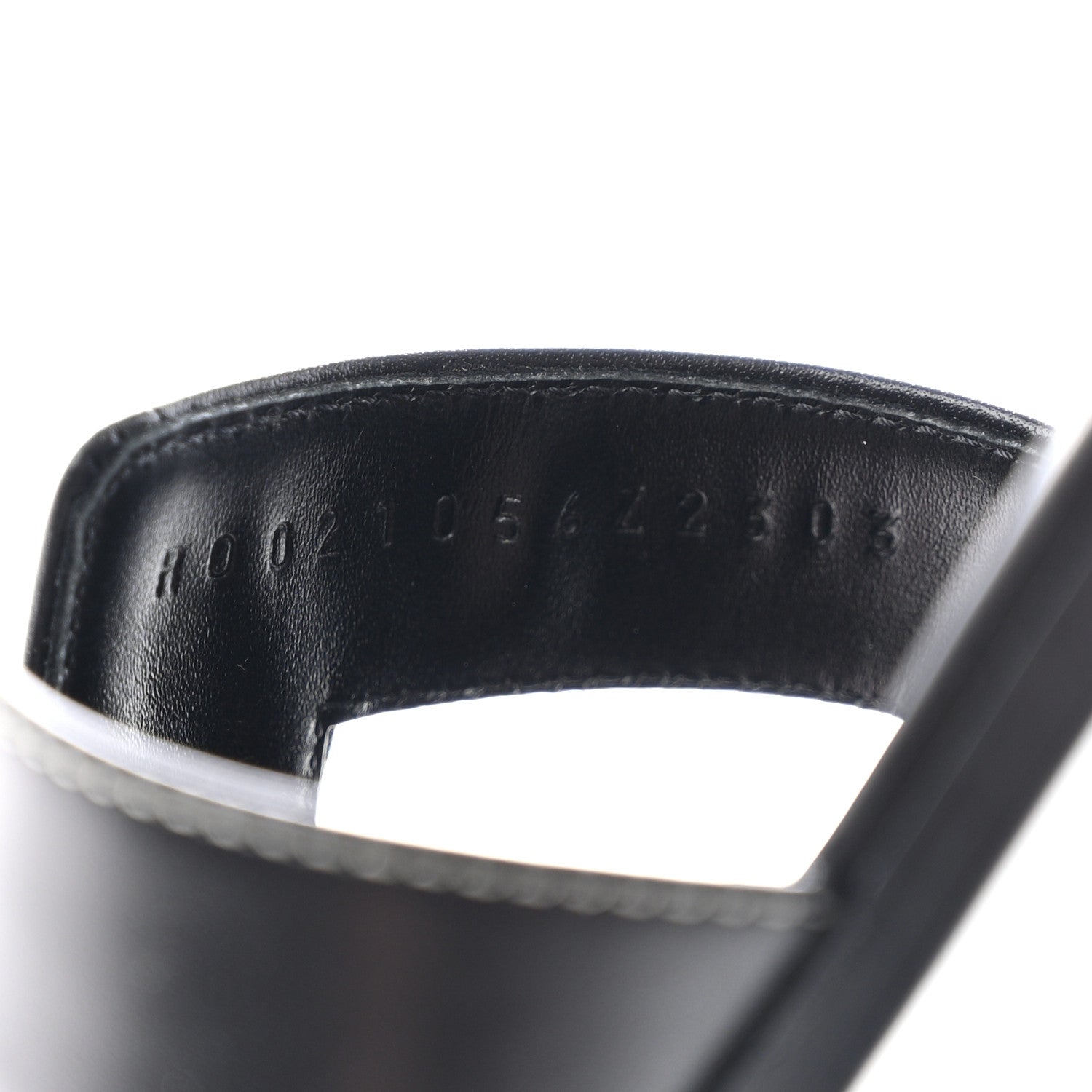 Hermes Box Calfskin Oran Sandals 37 Black 8 of 9