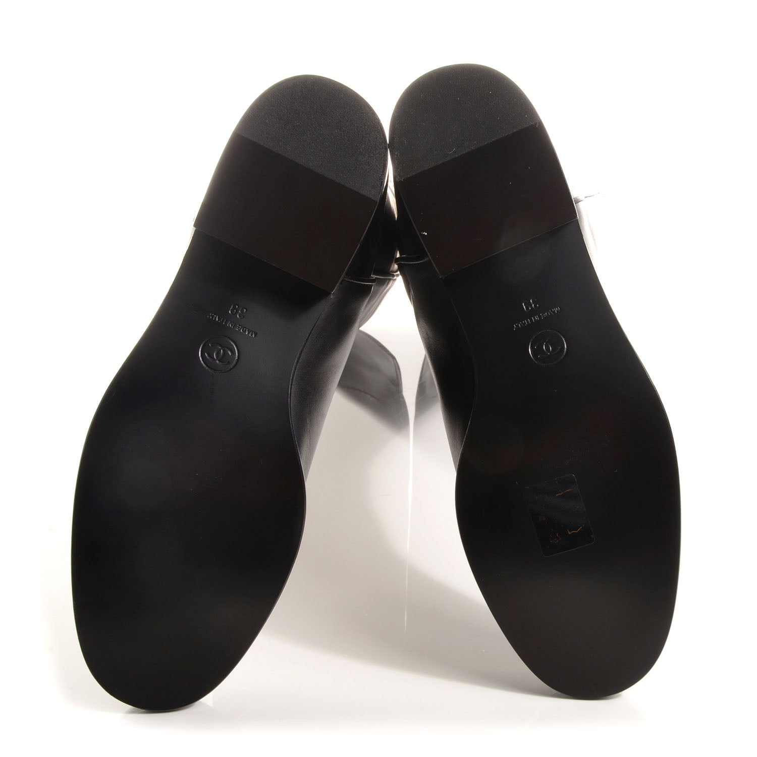 Chanel Leather Ascot Riding Boots Black 39 5 of 8