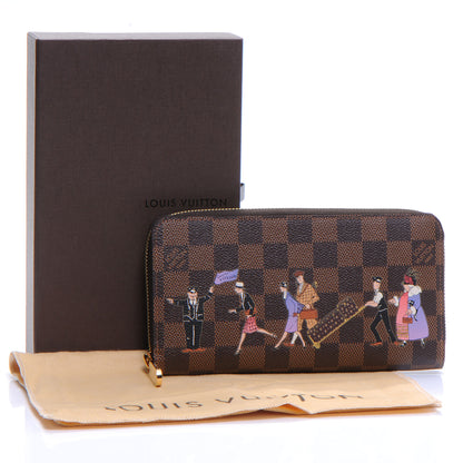 Louis Vuitton Damier Ebene Illustre Zippy Wallet Violet 1 of 7