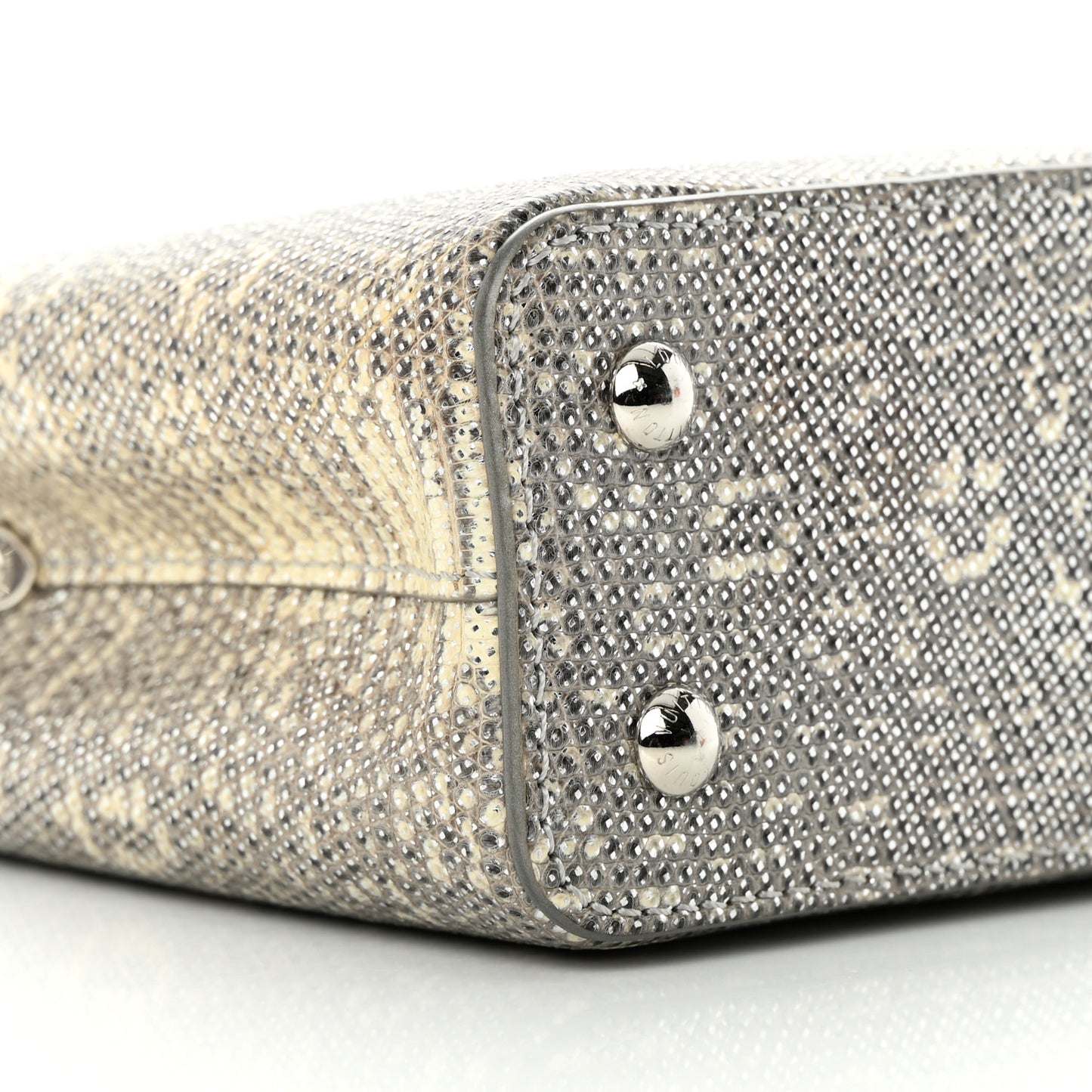 Lizard Mini Capucines Argento