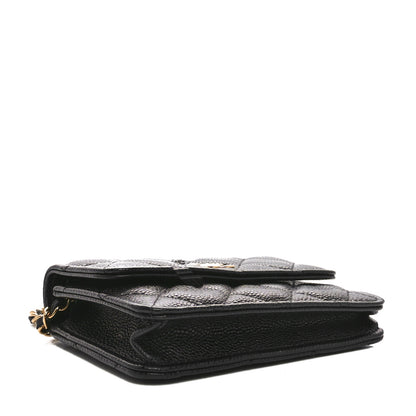 Chanel Caviar Quilted Miss Coco Clutch With Chain  Black 4 of 11