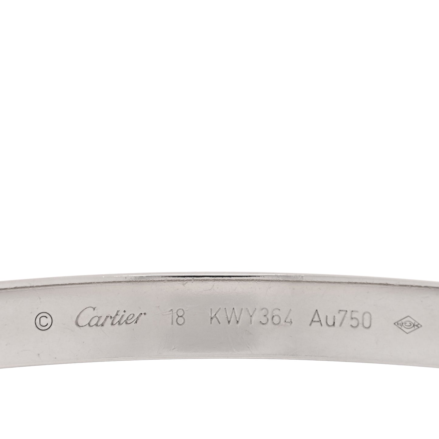 18K White Gold LOVE Bracelet 18