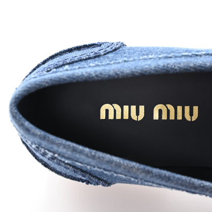 Miu Miu Denim Penny Loafer 38 Denim 8 of 11