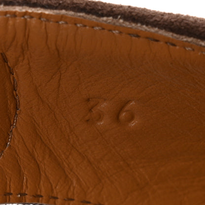 Gucci GG Monogram Lavaredo Eco Fabric Womens Slide Sandals With Straps 36 Beige Ebony Light Brown 9 of 10