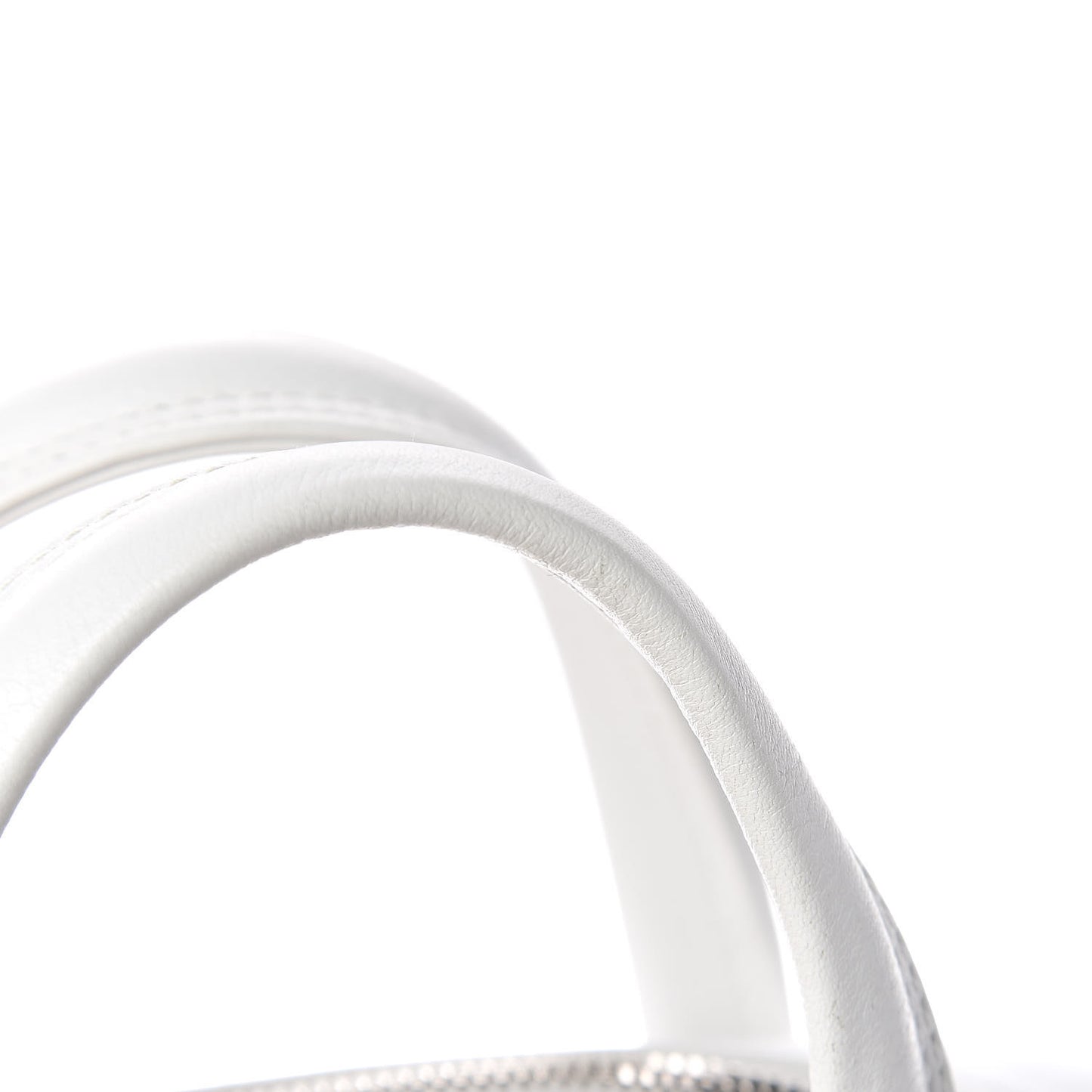 Shiny Day Calfskin XS Triangle Square Bag White