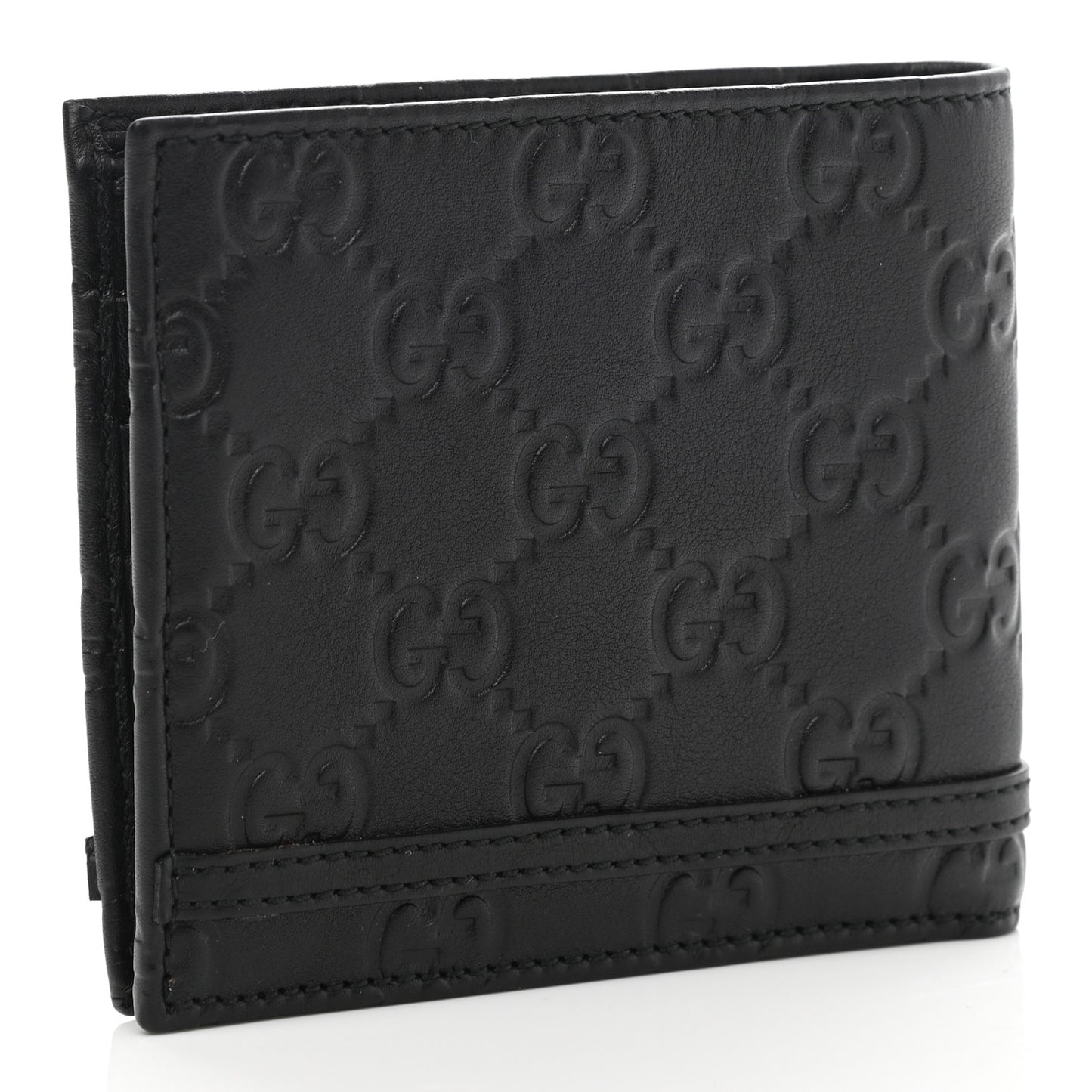 Guccissima Horsebit Bi-Fold Wallet Black