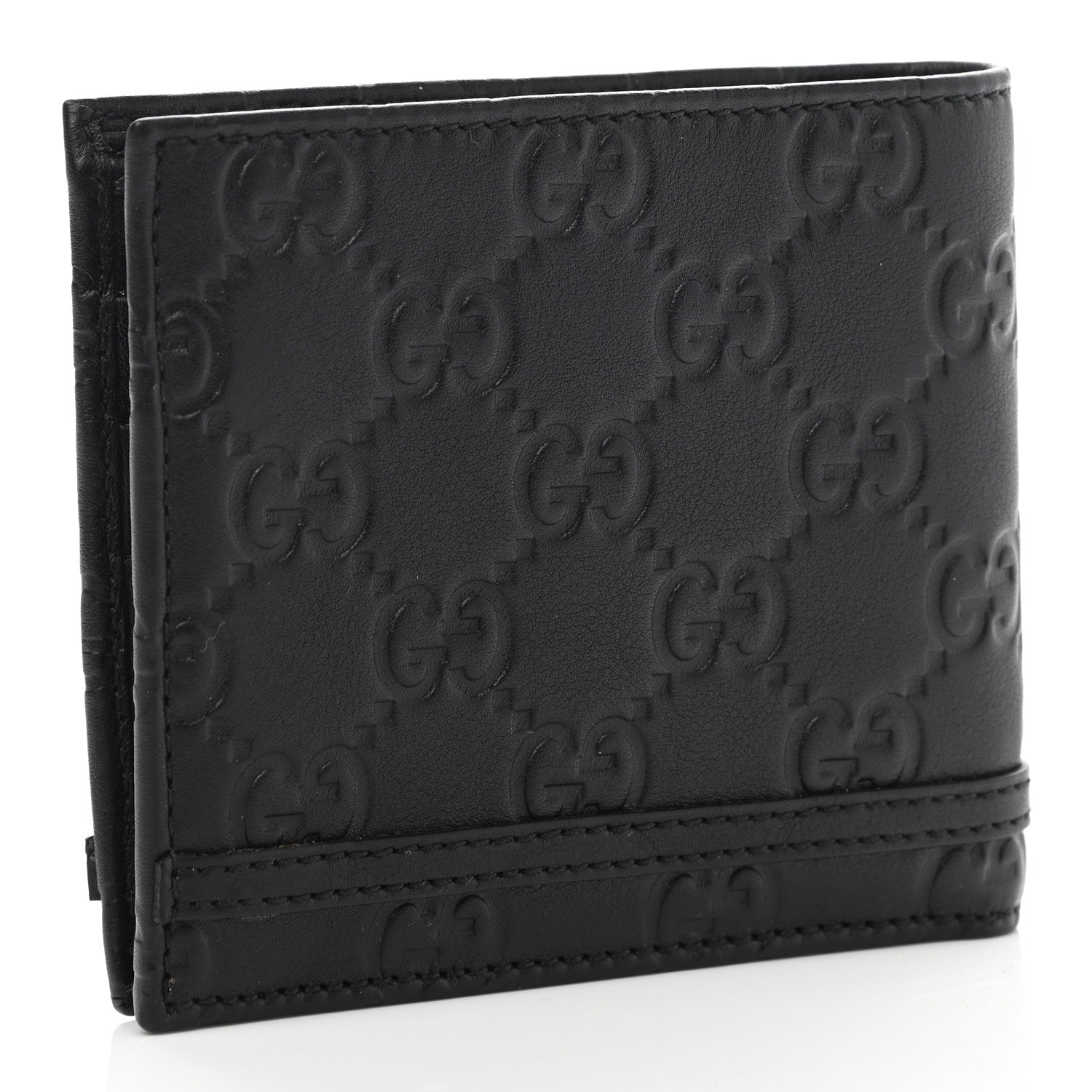Gucci Guccissima Horsebit Bi-Fold Wallet Black 3 of 8