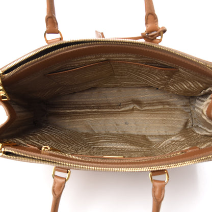 Prada Saffiano Large Galleria Double Zip Tote Caramel 4 of 17