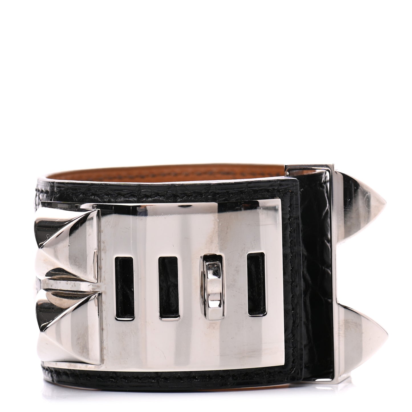 Matte Alligator Collier De Chien CDC Bracelet S Black