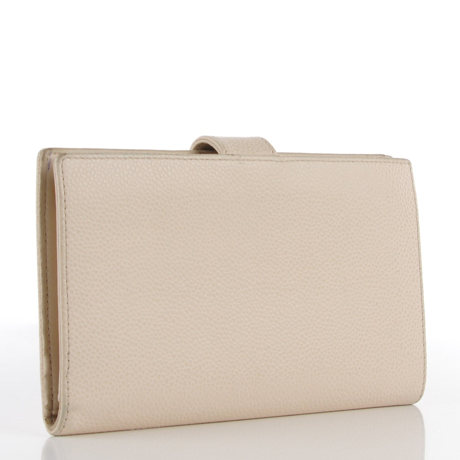Chanel Caviar CC French Wallet White 3 of 8