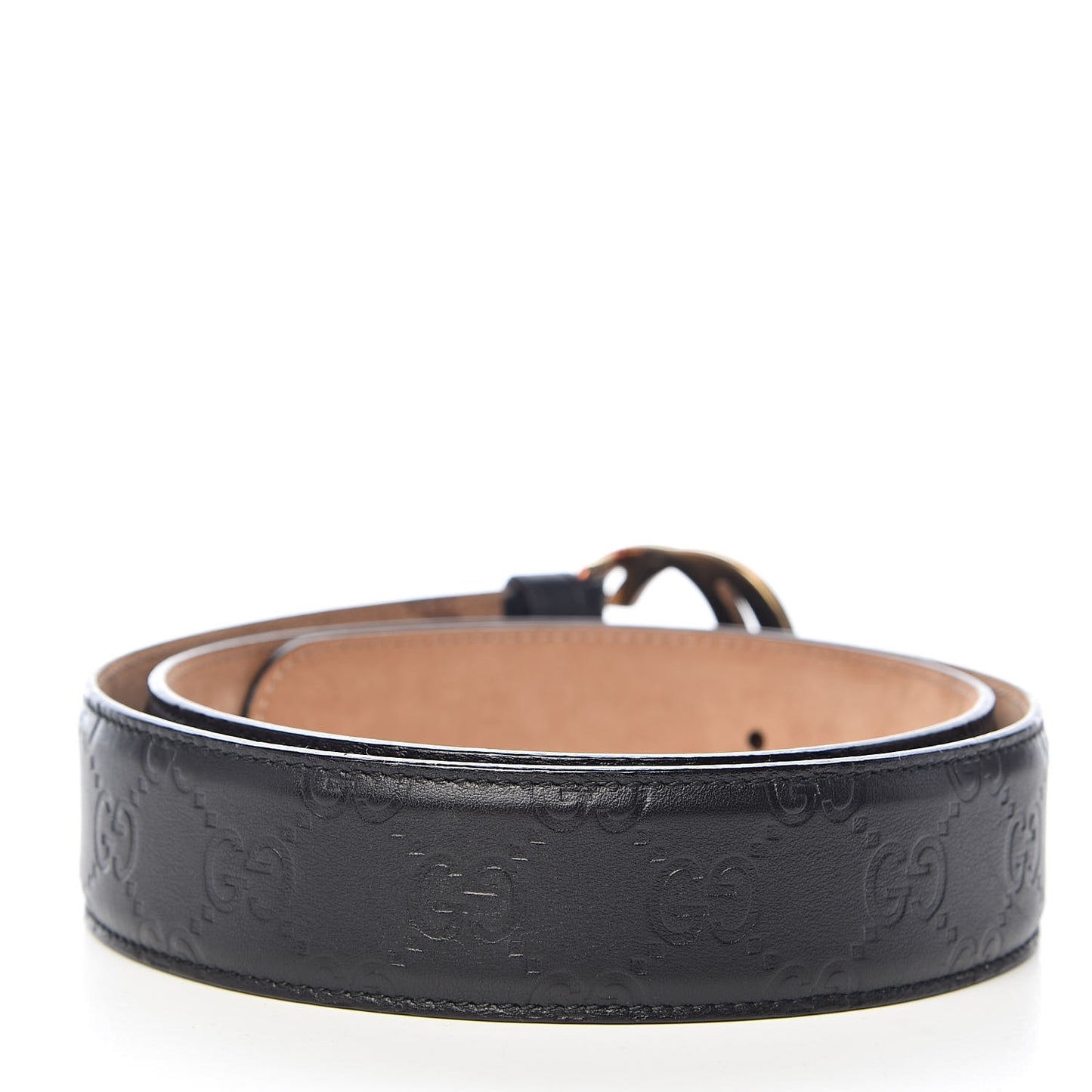 Guccissima Signature Interlocking G 37mm Belt 85 34 Black