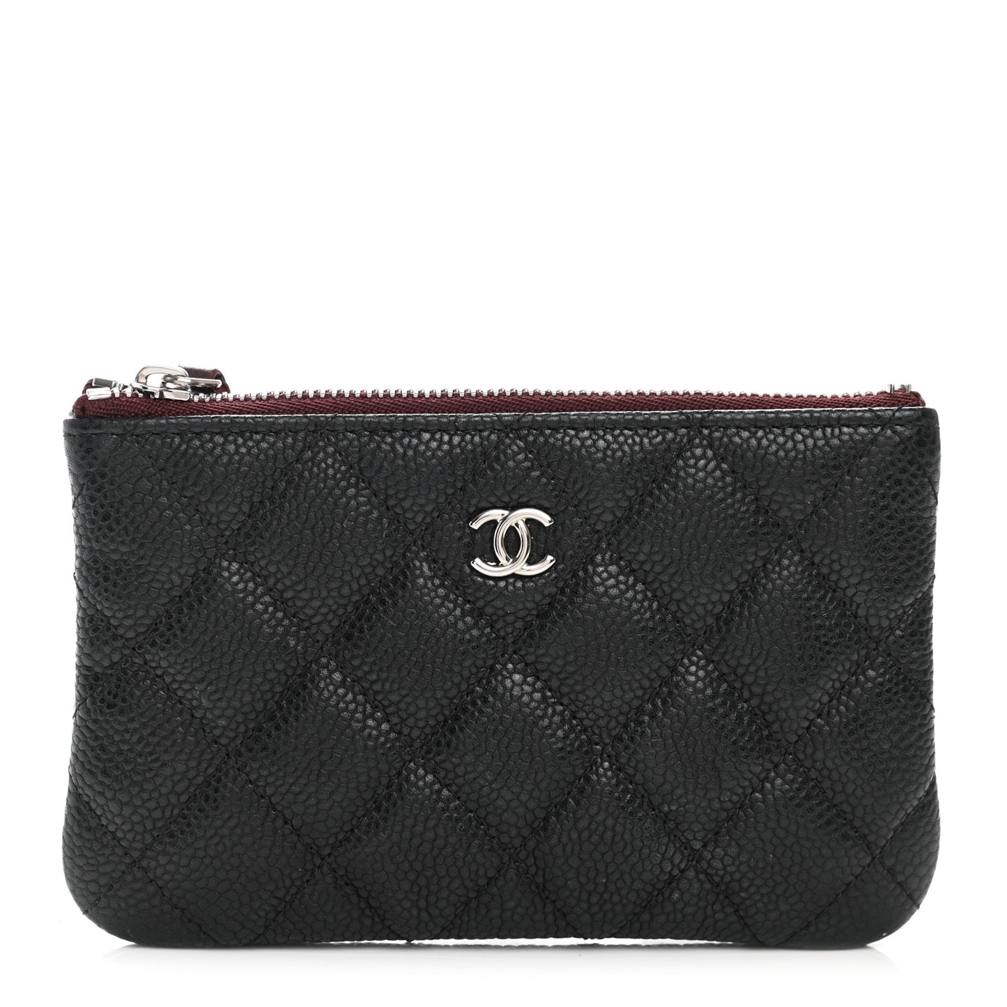 Caviar Quilted Small Cosmetic Case Black