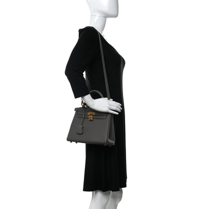 Hermes Togo Kelly Retourne 25 Etain 2 of 10