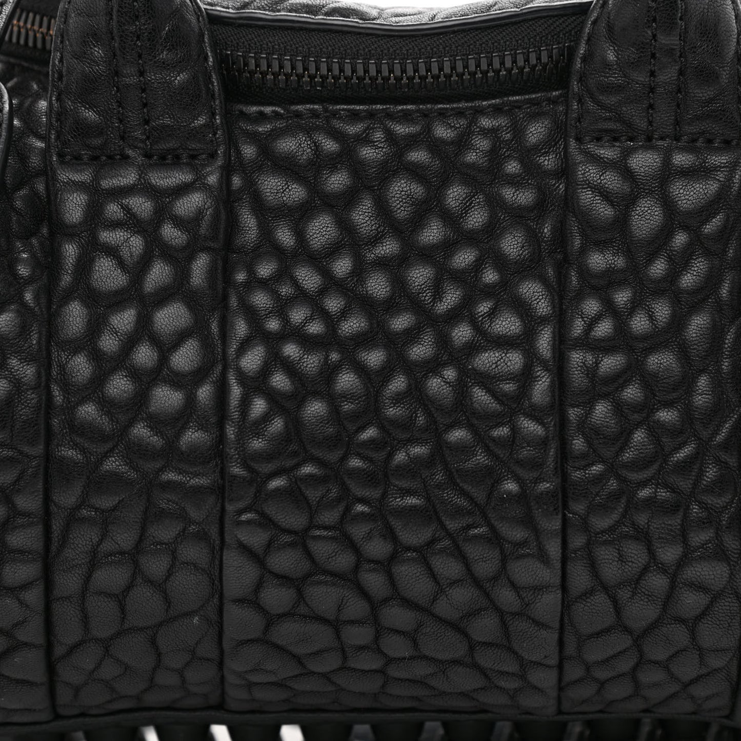 Pebbled Lambskin Mini Rockie Black Matte Black Hardware