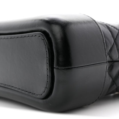 Chanel Aged Calfskin Quilted Small Gabrielle Hobo Black 10 of 13